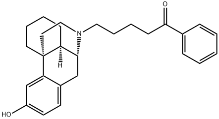 (-)-17-(4-Benzoylbutyl)morphinan-3-ol Struktur