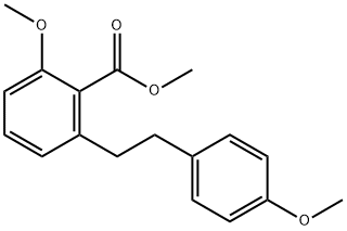 2-Methoxy-6-[2-(4-methoxyphenyl)ethyl]benzoic acid methyl ester Struktur