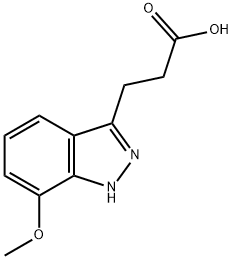 3-(7-METHOXY-1H-INDAZOL-3-YL)PROPANOIC ACID Struktur