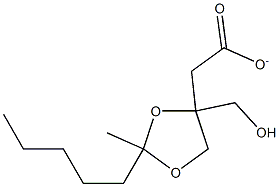 2-Methyl-2-pentyl-1,3-dioxolane-4-methanol acetate Struktur