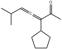 3-Cyclopentyl-6-methyl-3,4-heptadien-2-one Struktur