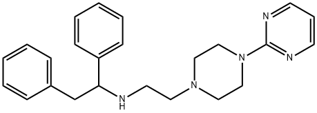 1-[2-[(1,2-Diphenylethyl)amino]ethyl]-4-(2-pyrimidinyl)piperazine Struktur