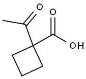 Cyclobutanecarboxylic acid, 1-acetyl- (9CI) Struktur