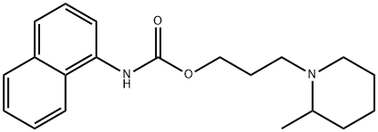 N-(1-Naphtyl)carbamic acid 3-(2-methylpiperidino)propyl ester Struktur