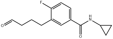 Benzamide, N-cyclopropyl-4-fluoro-3-(4-oxobutyl)- (9CI) Struktur