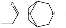 3-Methyl-8-propionyl-3,8-diazabicyclo[3.2.1]octane Struktur