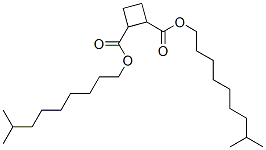 Cyclobutane-1,2-dicarboxylic acid di(8-methylnonyl) ester Struktur