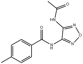 Benzamide, N-[4-(acetylamino)-1,2,5-oxadiazol-3-yl]-4-methyl- (9CI) Struktur