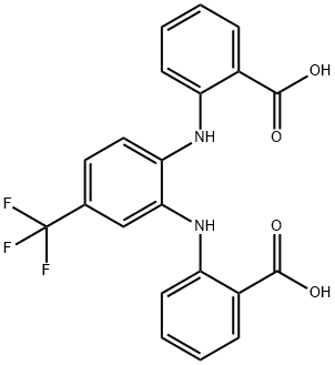 Benzoic  acid,  2,2-[[4-(trifluoromethyl)-1,2-phenylene]diimino]bis-  (9CI) Struktur