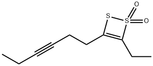 1,2-Dithiete,3-ethyl-4-(3-hexynyl)-,2,2-dioxide(9CI) Struktur