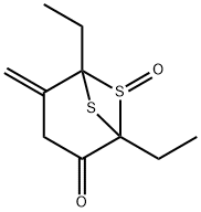 6,7-Dithiabicyclo[3.1.1]heptan-2-one,1,5-diethyl-4-methylene-,6-oxide(9CI) Struktur