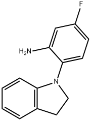 2-(2,3-Dihydro-1H-indol-1-yl)-5-fluorophenylamine Struktur