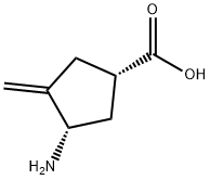 Cyclopentanecarboxylic acid, 3-amino-4-methylene-, (1S,3S)- (9CI) Struktur