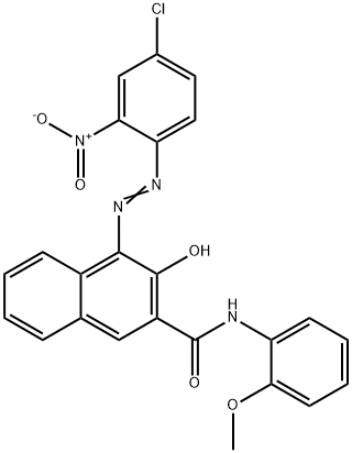 4-[(4-chloro-2-nitrophenyl)azo]-3-hydroxy-N-(2-methoxyphenyl)naphthalene-2-carboxamide  Struktur