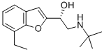 2-Benzofuranmethanol, alpha-(((1,1-dimethylethyl)amino)methyl)-7-ethyl-, (+)- Struktur