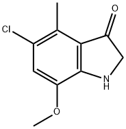 4-methyl-5-chloro-7-methoxy-3-indolinone Struktur