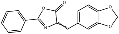 2-PHENYL-4-PIPERONYLIDENE-2-OXAZOLIN-5-ONE Struktur