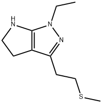 Pyrrolo[2,3-c]pyrazole, 1-ethyl-1,4,5,6-tetrahydro-3-[2-(methylthio)ethyl]- (9CI) Struktur