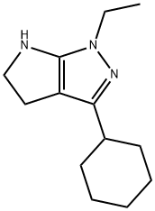 Pyrrolo[2,3-c]pyrazole, 3-cyclohexyl-1-ethyl-1,4,5,6-tetrahydro- (9CI) Struktur