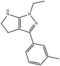 Pyrrolo[2,3-c]pyrazole, 1-ethyl-1,4,5,6-tetrahydro-3-(3-methylphenyl)- (9CI) Struktur