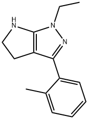 Pyrrolo[2,3-c]pyrazole, 1-ethyl-1,4,5,6-tetrahydro-3-(2-methylphenyl)- (9CI) Struktur