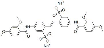 44BIS24DIMETHOXYBENZAMIDO22STILBENEDISULPHONICACIDDISODIUMSALT Struktur