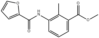 Benzoic acid, 3-[(2-furanylcarbonyl)amino]-2-methyl-, methyl ester (9CI) Struktur