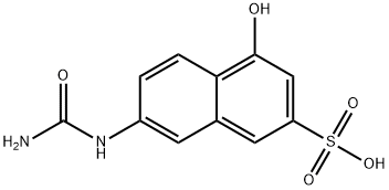 1-Hydroxy-6-ureido-3-naphthalenesulfonic acid Struktur