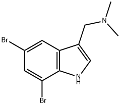 5,7-Dibromo-N,N-dimethyl-1H-indole-3-methanamine Struktur