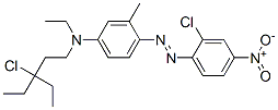 [2-[[4-[(2-chloro-4-nitrophenyl)azo]-3-methylphenyl]ethylamino]ethyl]diethylmethyl chloride Struktur