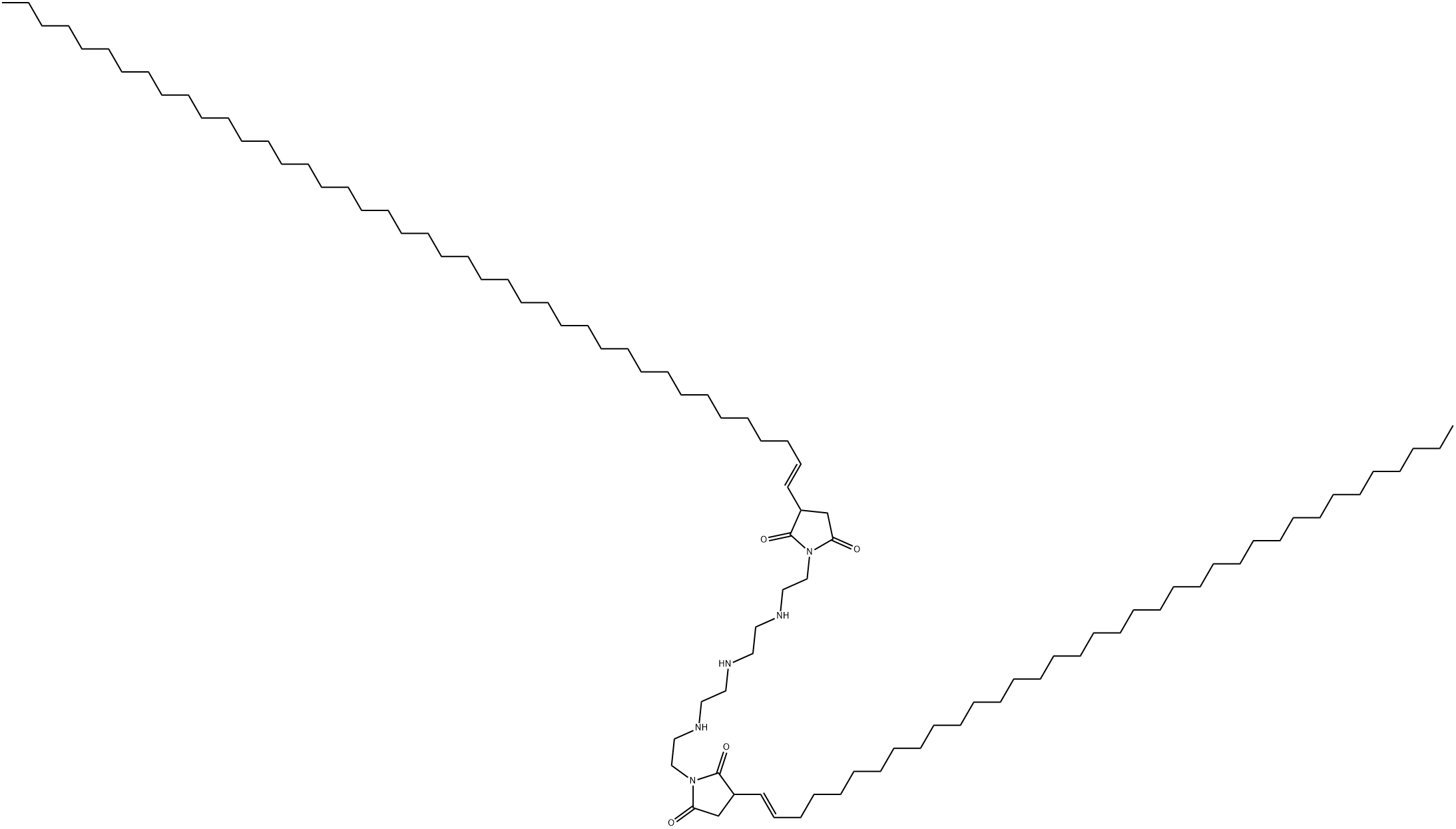 1-[2-[[2-[[2-[[2-[3-(dotetracontenyl)-2,5-dioxo-1-pyrrolidinyl]ethyl]amino]ethyl]amino]ethyl]amino]ethyl]-3-(hexatriacontenyl)pyrrolidine-2,5-dione Struktur