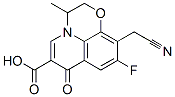 10-(CYANOMETHYL)-9-FLUORO-2,3-DIHYDRO-3-METHYL-7-OXO-7H-PYRIDO[1,2,3-DE]-1,4-BENZOXAZINE-6-CARBOXYLIC ACID Struktur