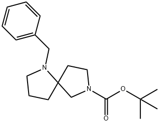 1-Benzyl-1,7-diaza-spiro[4.4]nonane-7-carboxylic acid tert-butyl ester Struktur