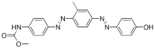 Carbamic acid, [4-[[4-[(4-hydroxyphenyl) azo]-2-methylphenyl]azo]phenyl]-, methyl ester Struktur