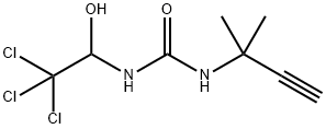 N-(1,1-DIMETHYLPROP-2-YNYL)-N'-(2,2,2-TRICHLORO-1-HYDROXYETHYL)UREA Struktur