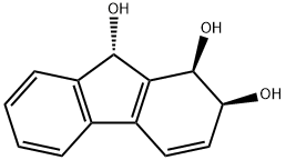 1H-Fluorene-1,2,9-triol, 2,9-dihydro-, (1R,2S,9S)- (9CI) Struktur