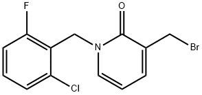 3-(BROMOMETHYL)-1-(2-CHLORO-6-FLUOROBENZYL)-1,2-DIHYDRO-2-PYRIDINONE Struktur