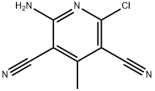 2-Amino-6-chloro-3,5-dicyano-4-methylpyridine Struktur