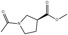 3-Pyrrolidinecarboxylic acid, 1-acetyl-, methyl ester, (3S)- (9CI) Struktur