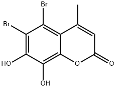 5,6-Dibromo-7,8-dihydroxy-4-methyl-2H-1-benzopyran-2-one Struktur