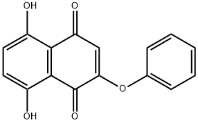 5,8-Dihydroxy-2-phenoxy-1,4-naphthoquinone Struktur