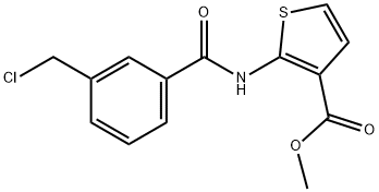 METHYL 2-([3-(CHLOROMETHYL)BENZOYL]AMINO)THIOPHENE-3-CARBOXYLATE Struktur