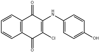 2-CHLORO-3-(4-HYDROXYANILINO)-1,4-NAPHTHOQUINONE Struktur