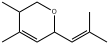 5,6-dihydro-4,5-dimethyl-2-(2-methyl-1-propenyl)-2H-pyran Struktur