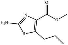 4-Thiazolecarboxylicacid,2-amino-5-propyl-,methylester(9CI) Struktur