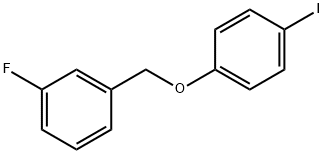 1-((4-iodophenoxy)methyl)-3-fluorobenzene Struktur