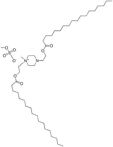 1-methyl-1,4-bis[2-[(1-oxooctadecyl)oxy]ethyl]piperazinium methyl sulphate  Struktur