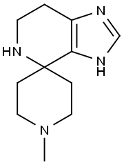 1'-METHYL-3,5,6,7-TETRAHYDROSPIRO[IMIDAZO[4,5-C]PYRIDINE-4,4'-PIPERIDINE] Struktur