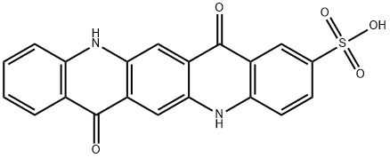 5,7,12,14-Tetrahydro-7,14-dioxoquino[2,3-b]acridine-2-sulfonic acid Struktur