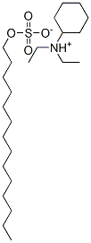 cyclohexyldiethylammonium tetradecyl sulphate Struktur